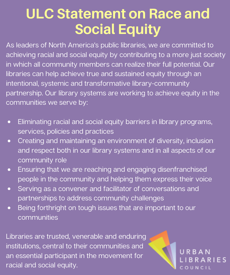 ULC Statement on Race and Social Equity Opens in new window