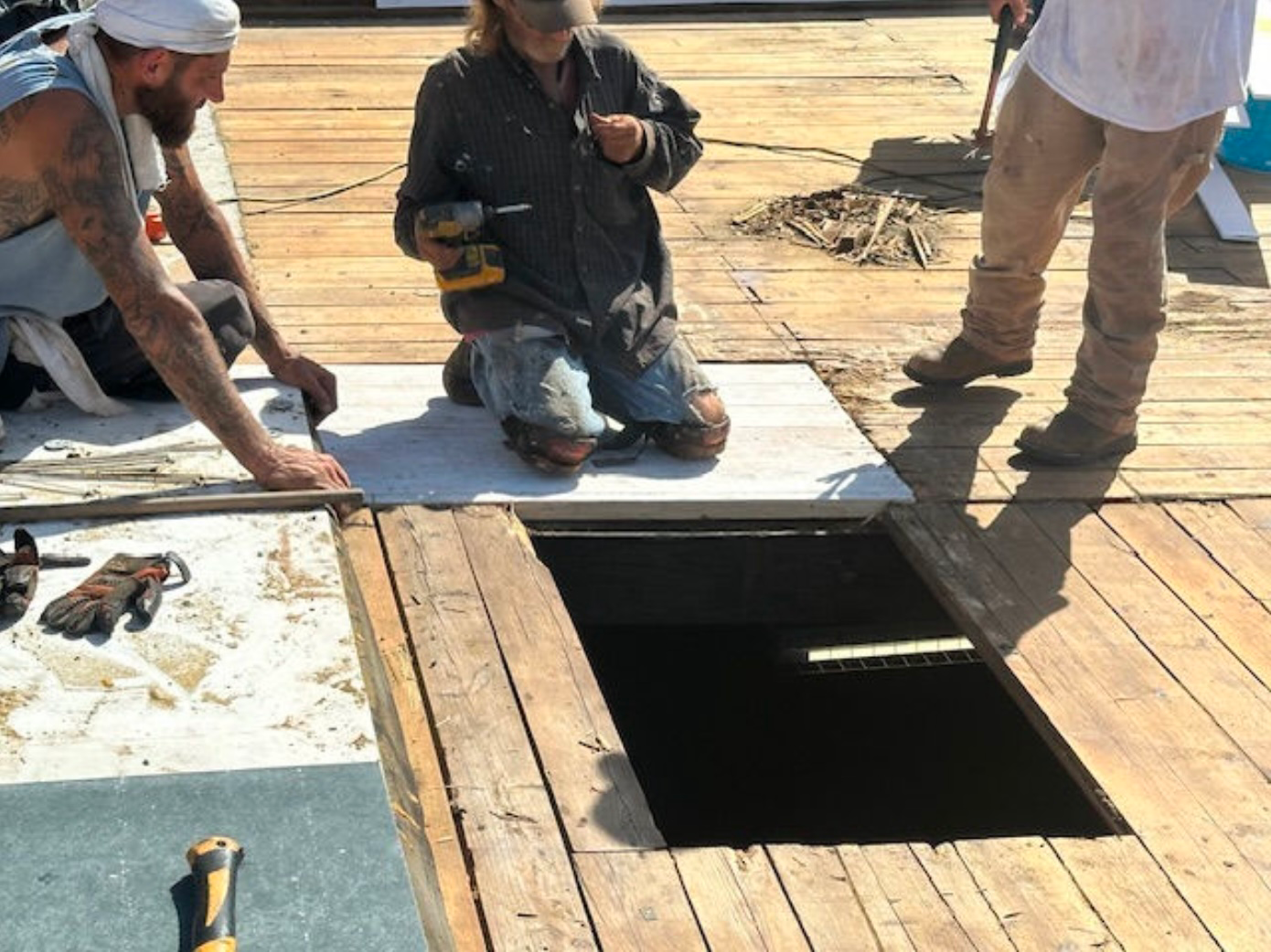 Construction Work on Roof, Plumbling, and Deck at Downtown Branch Construction Work on Roof, Plumbling, and Deck at Downtown Branch